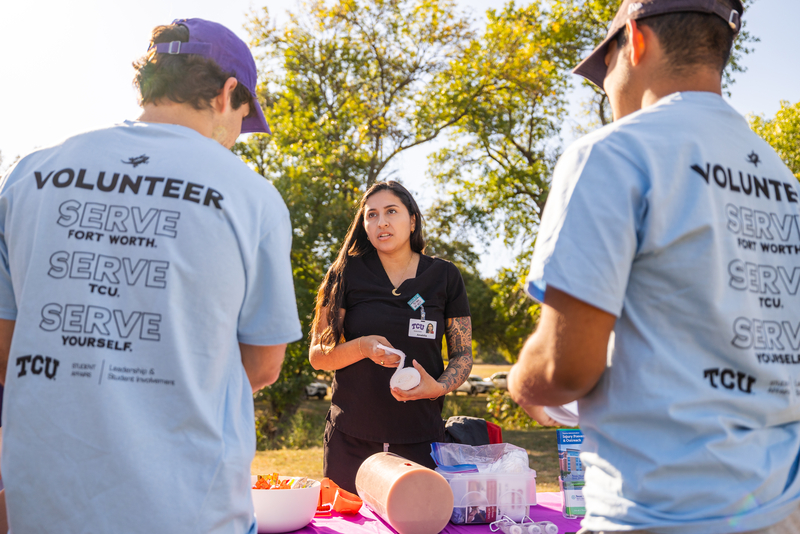 TCU Day of Service 2024 at Glenwood Park, nursing