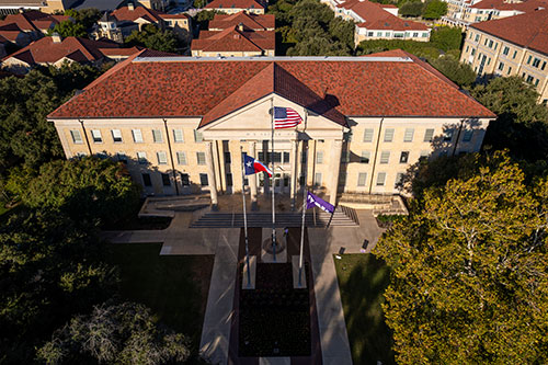 TCU campus building, Sadler Hall
